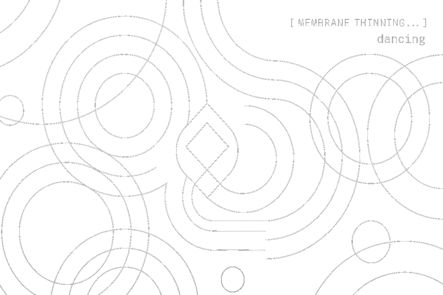 Membrane visualization: braided wave-lines forming a breathing boundary